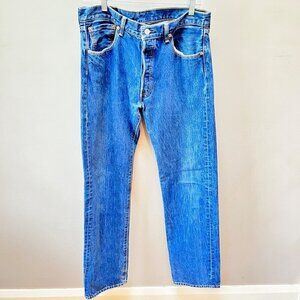Levi's 501 Original Fit Jeans  Men's Size 34x36  100% Cotton Denim  Made In Mexi